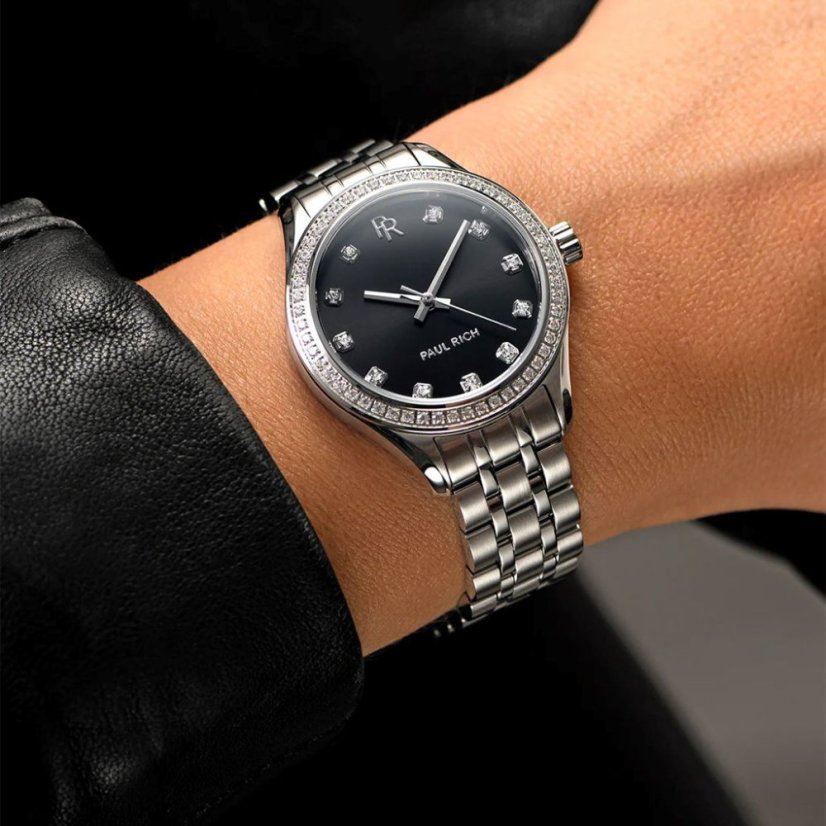 Dámske hodinky Paul Rich Crystelle Silver Black