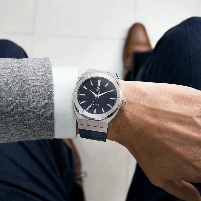Pánske hodinky Paul Rich Star Dust Silver Leather Automatic 4