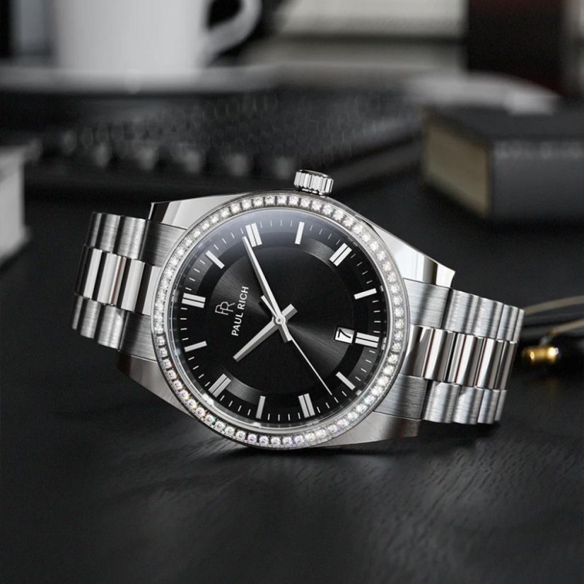 panske hodinky paul rich legacy silver black 5