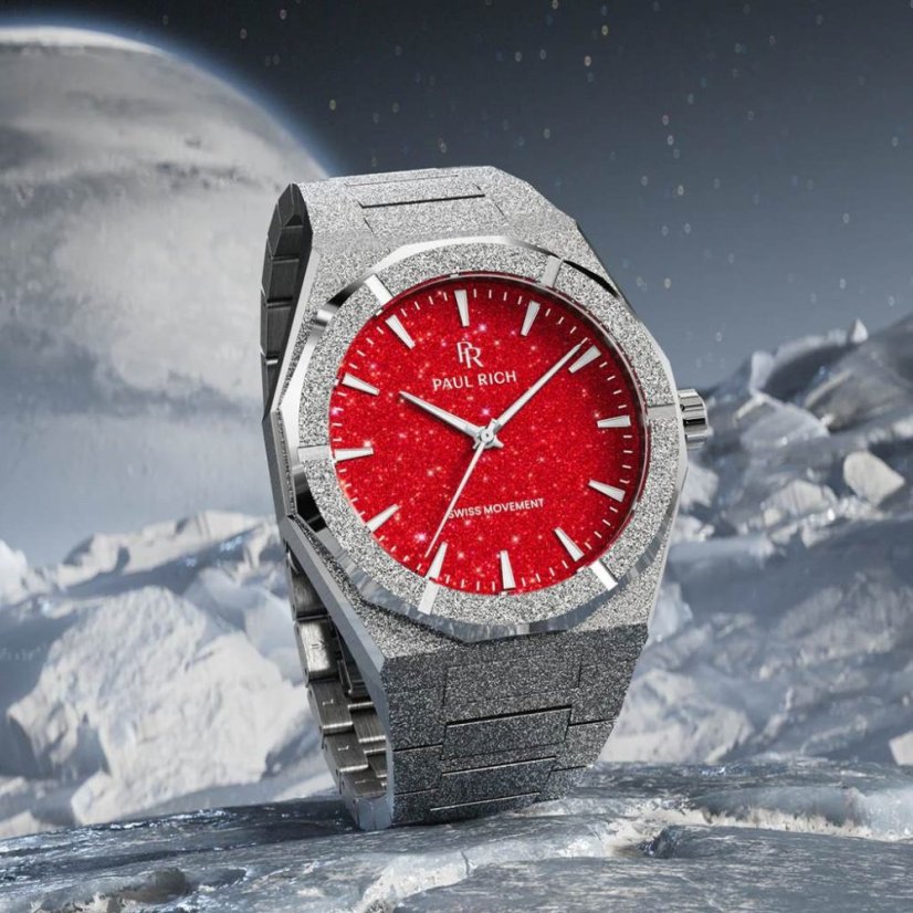 panske hodinky paul rich frosted star dust ii silver red 4