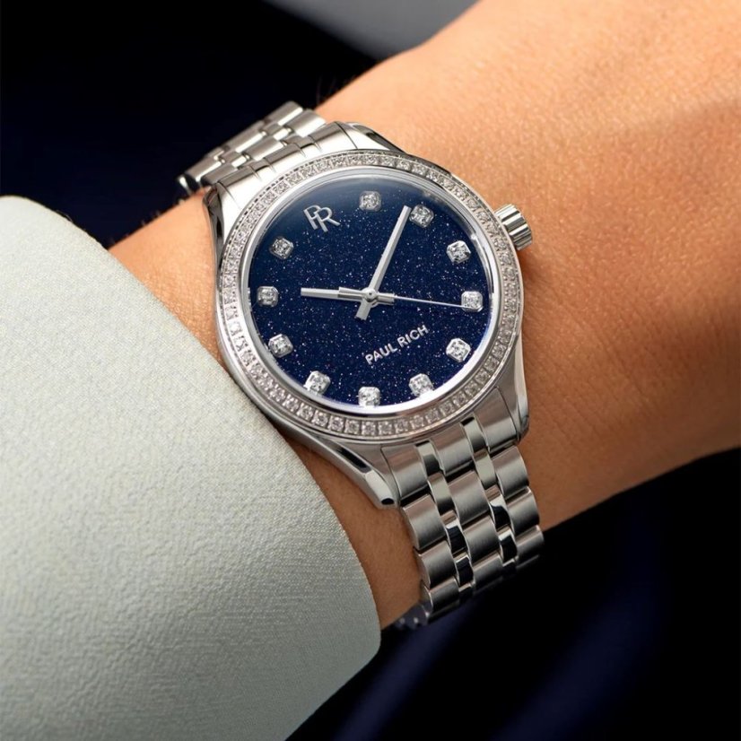 Dámske hodinky Paul Rich Crystelle Silver Blue Aventurine