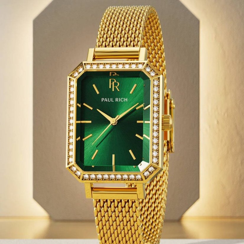 damske hodinky paul rich icon green gold 4