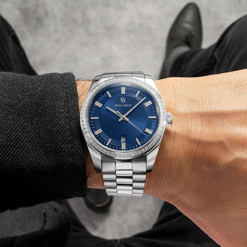 panske hodinky paul rich legacy silver blue 4