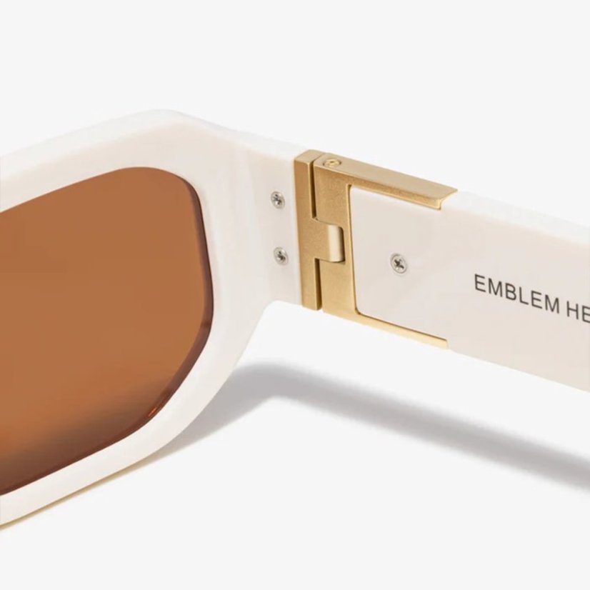 Sluneční brýle D.Franklin Emblem HEX White Ivory Brown 3.